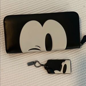Coach Winking Mickey Mouse wallet & keychain